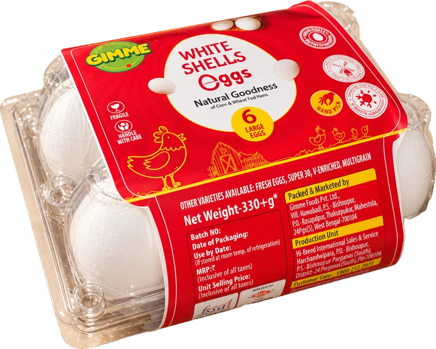White Shells Eggs pack